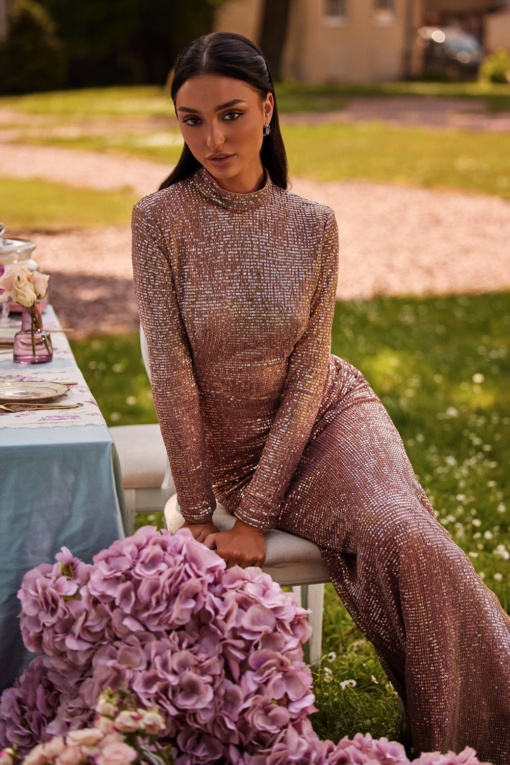 Collective Dress - Heather - Rose Gold image 6