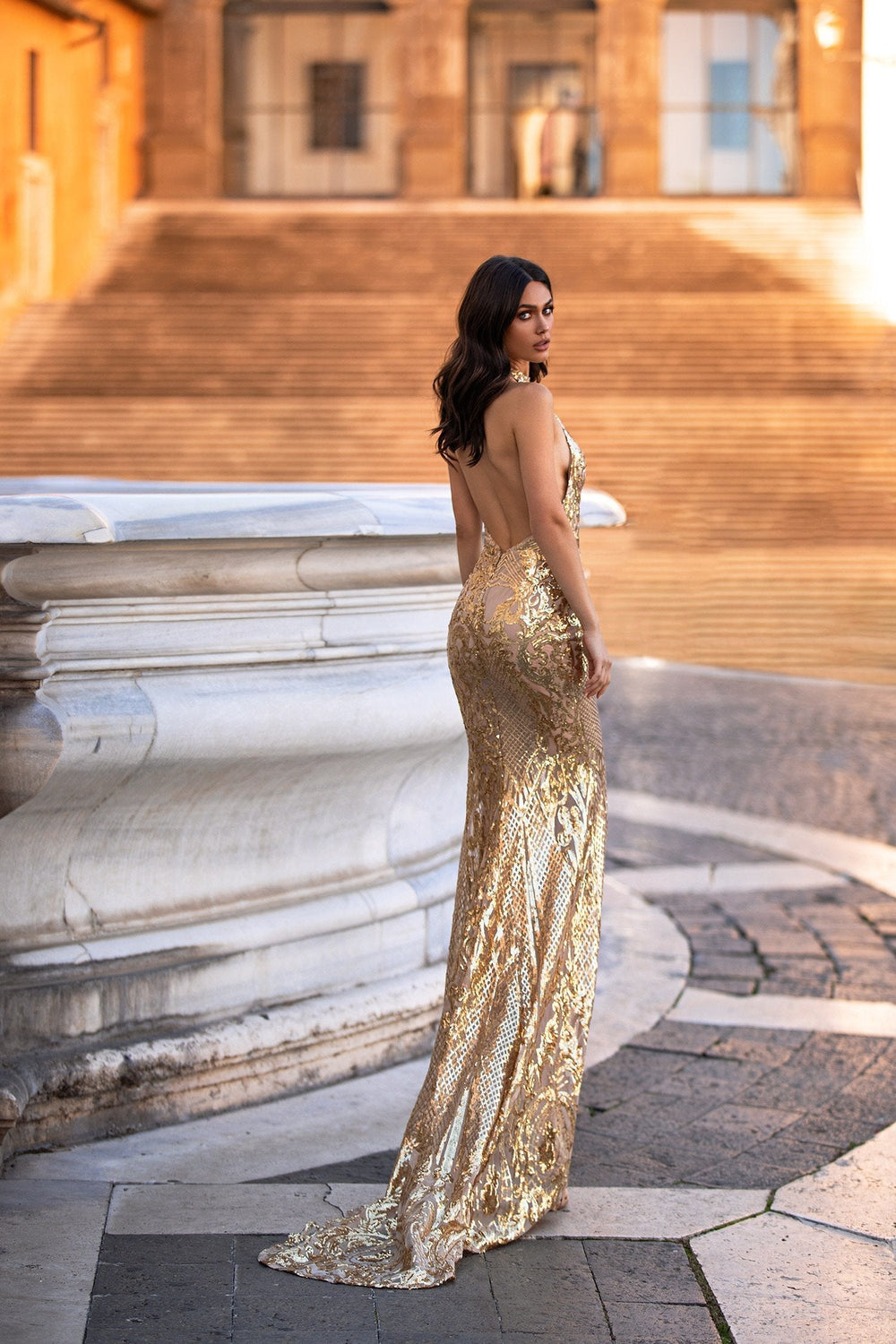 Collective Dress - Nicola - Gold image 6