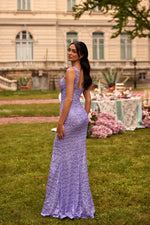 Courtney Lilac Purple Sequin Gown