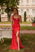 Taylor Red Matte Satin Gown