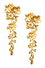 Alivia Gold Flower Drop Earrings