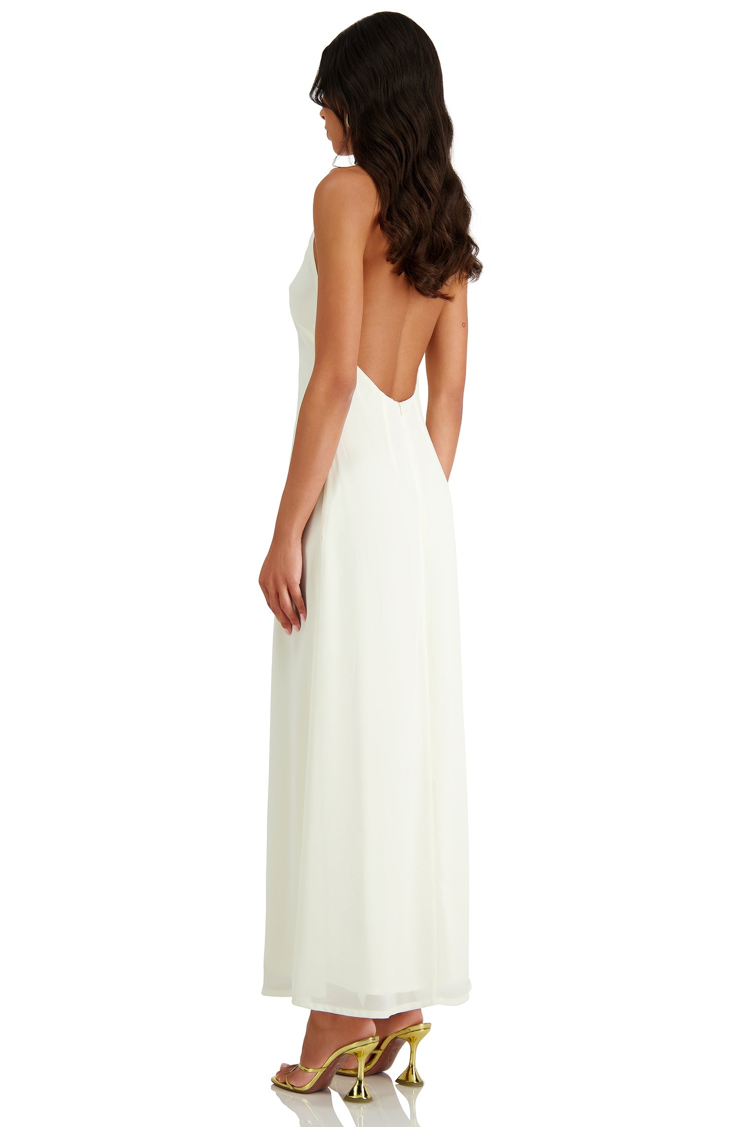 sachin and babi light blue dress White Chiffon Dress – Jilmil main image 0