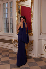 Portia Navy Two Piece Set with Scarf Alamour Made-To-Order Portia Navy Two Piece Set with Scarf