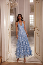 Rosanne Backless Floral 3D Maxi Dress Alamour Made-To-Order Rosanne Backless Floral 3D Maxi Dress