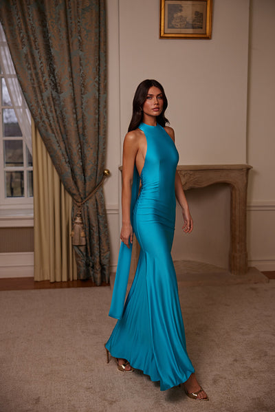 Elsie High Neck Jersey Maxi Gown Alamour The Label Elsie High Neck Jersey Maxi Gown