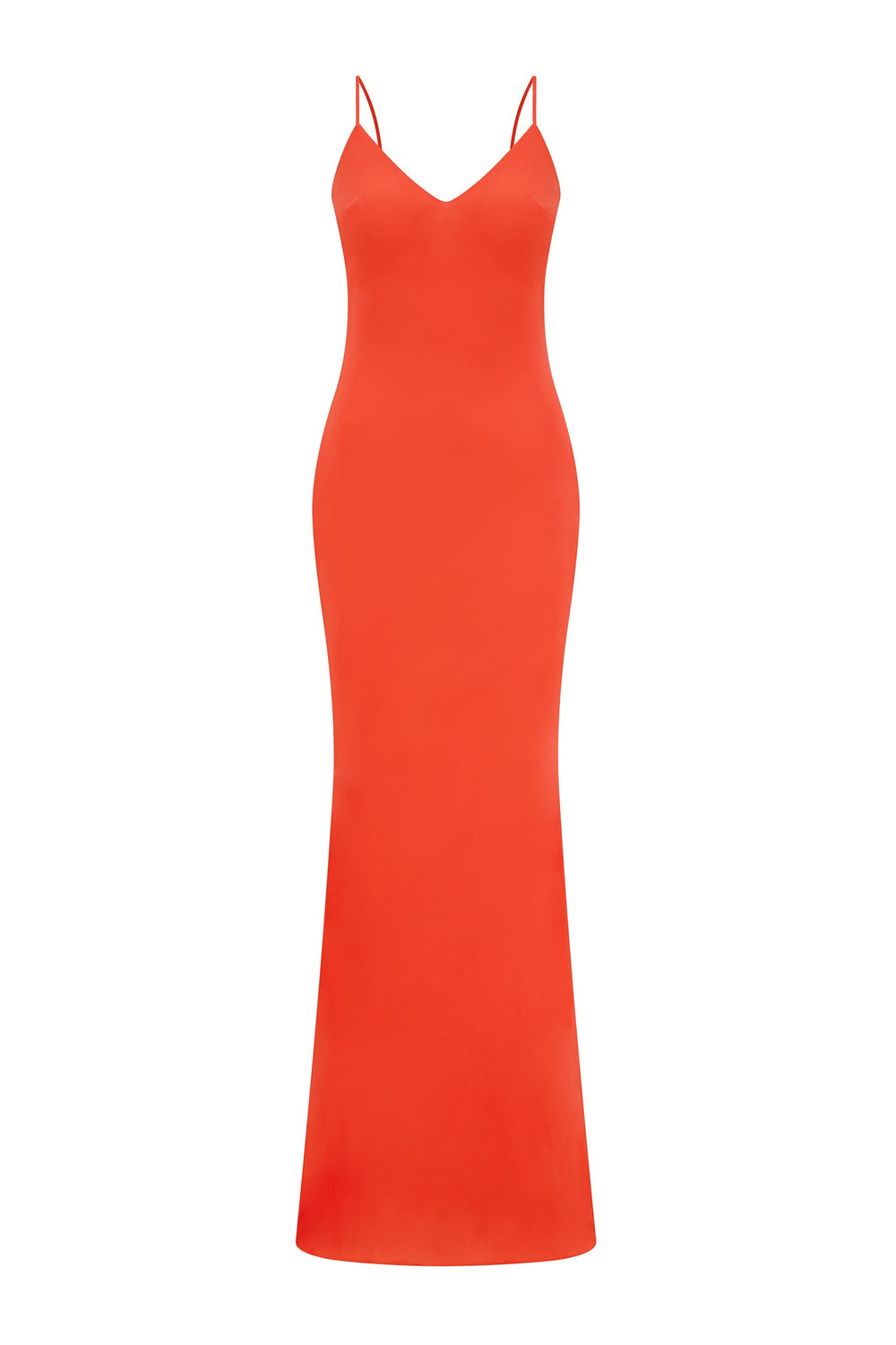 alamour the label orange dress Alondra Satin Gown