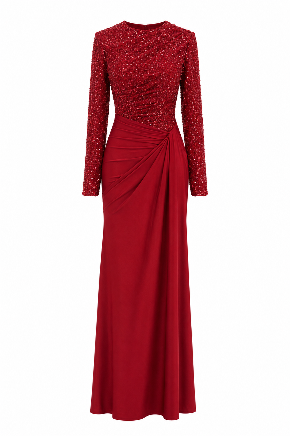 Yasmin Deep Red Modest Gown