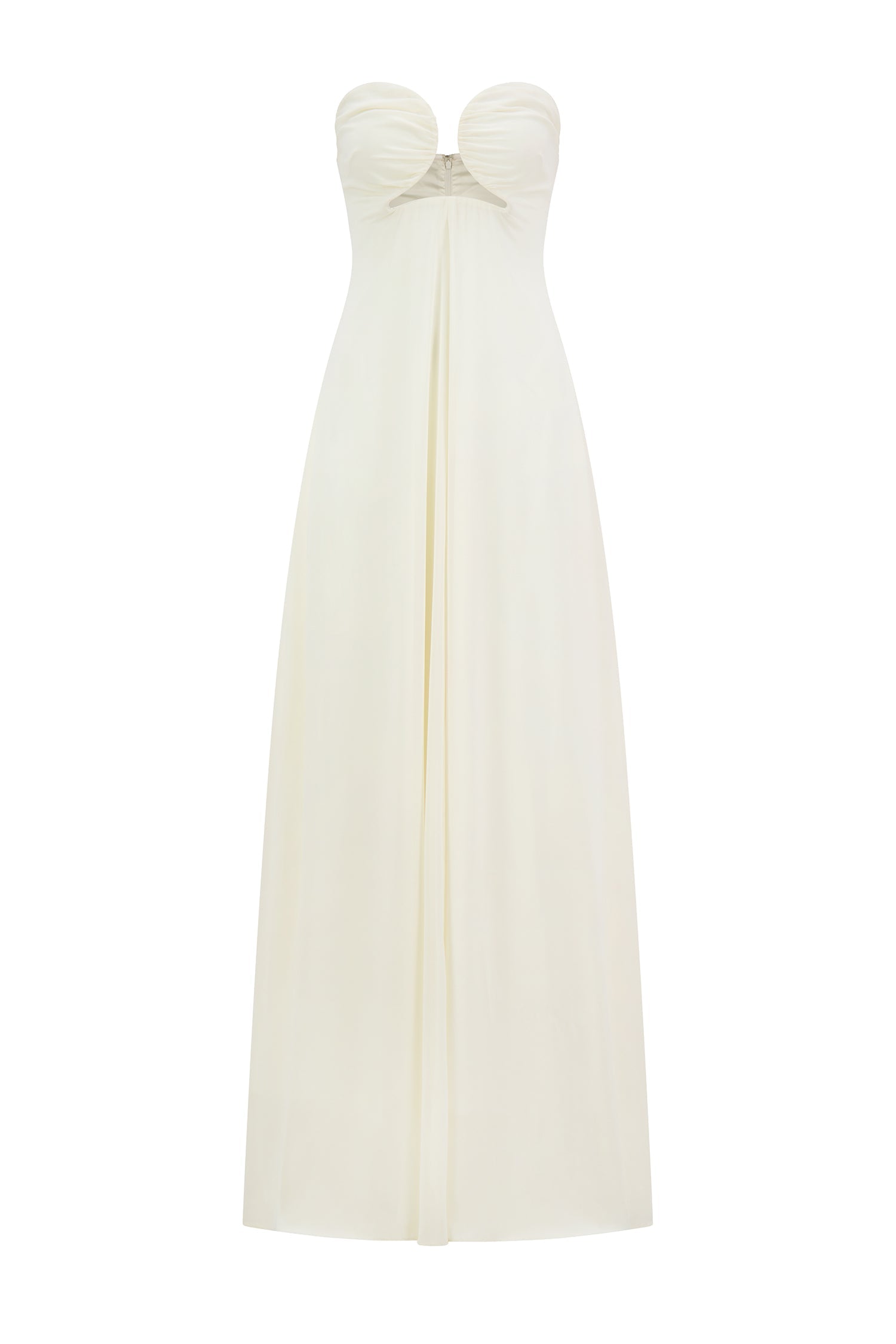 tiered flare dress Giulia Chiffon Draped Maxi Dress - White main image 0