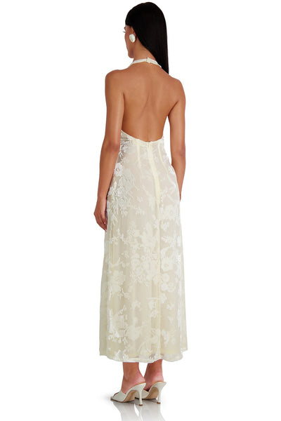 Giordana Dress Alamour The Label Giordana Ivory Devoré Dress | Afterpay | Klarna | Zip Pay