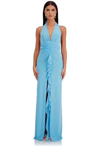 Grusilla Dress Alamour The Label Grusilla Blue Mesh Maxi Dress | Afterpay | Klarna | Zip Pay
