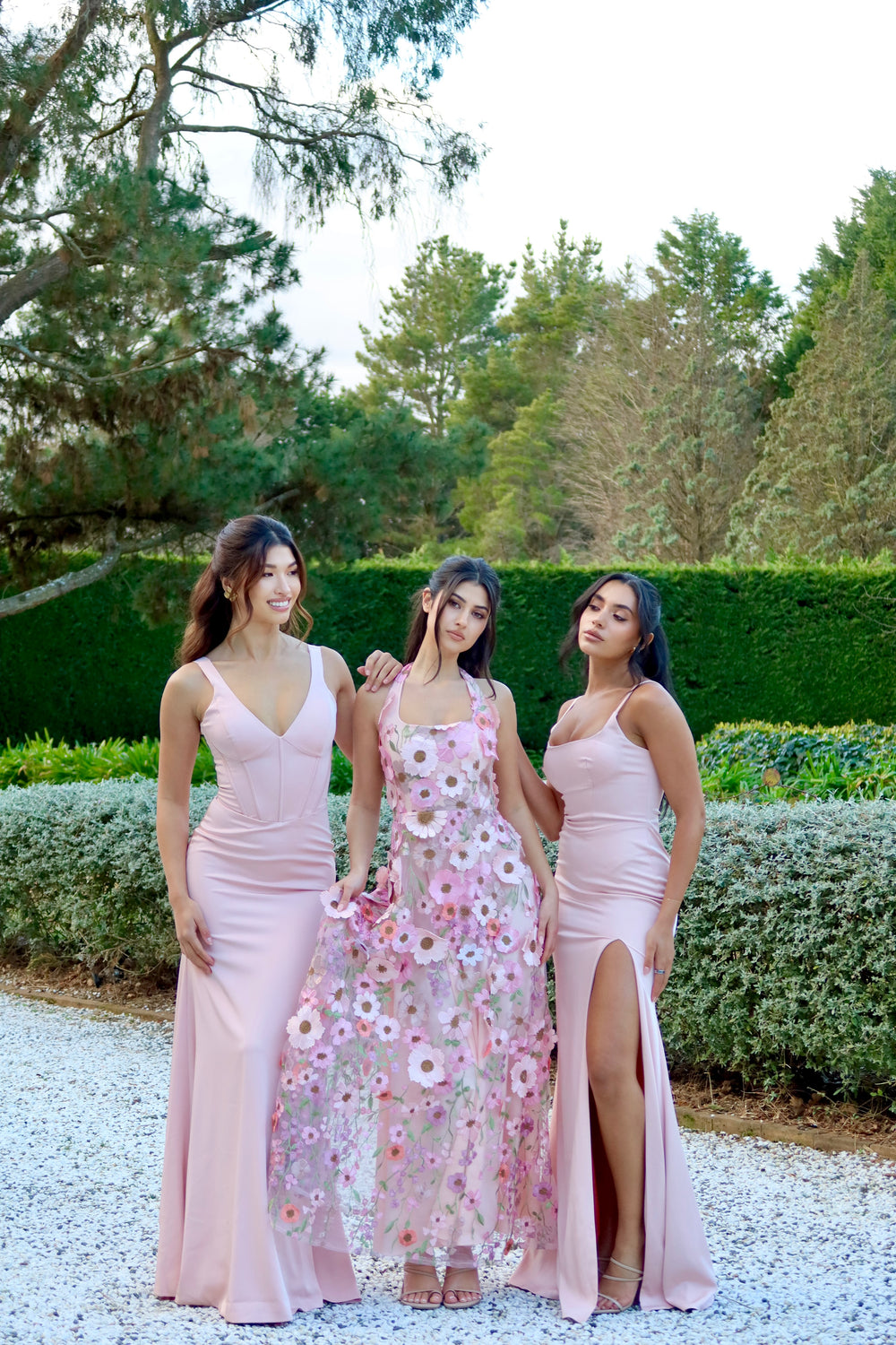 Pietra Scoop Neckline Blush Pink Dress