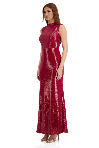 Payton - Burgundy Alamour Made-To-Order Payton Burgundy Gown | Afterpay | Klarna | Zip Pay