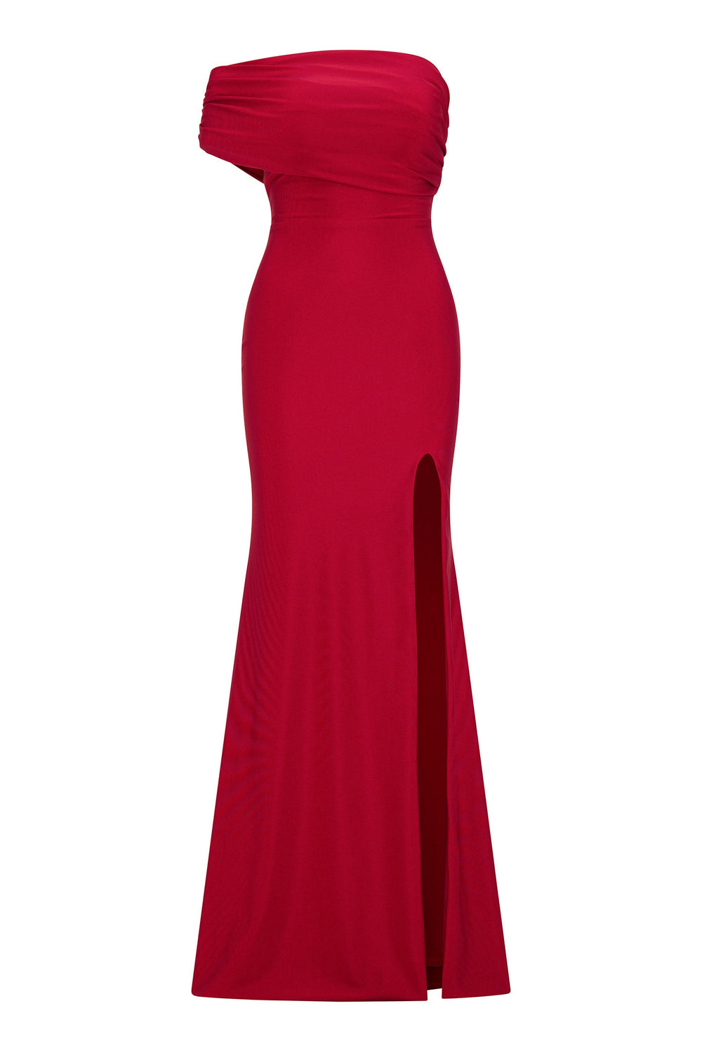 Stefani One Shoulder Jersey Wine Red Gown Alamour The Label Stefani One Shoulder Jersey Wine Red Gown Alamour The Label