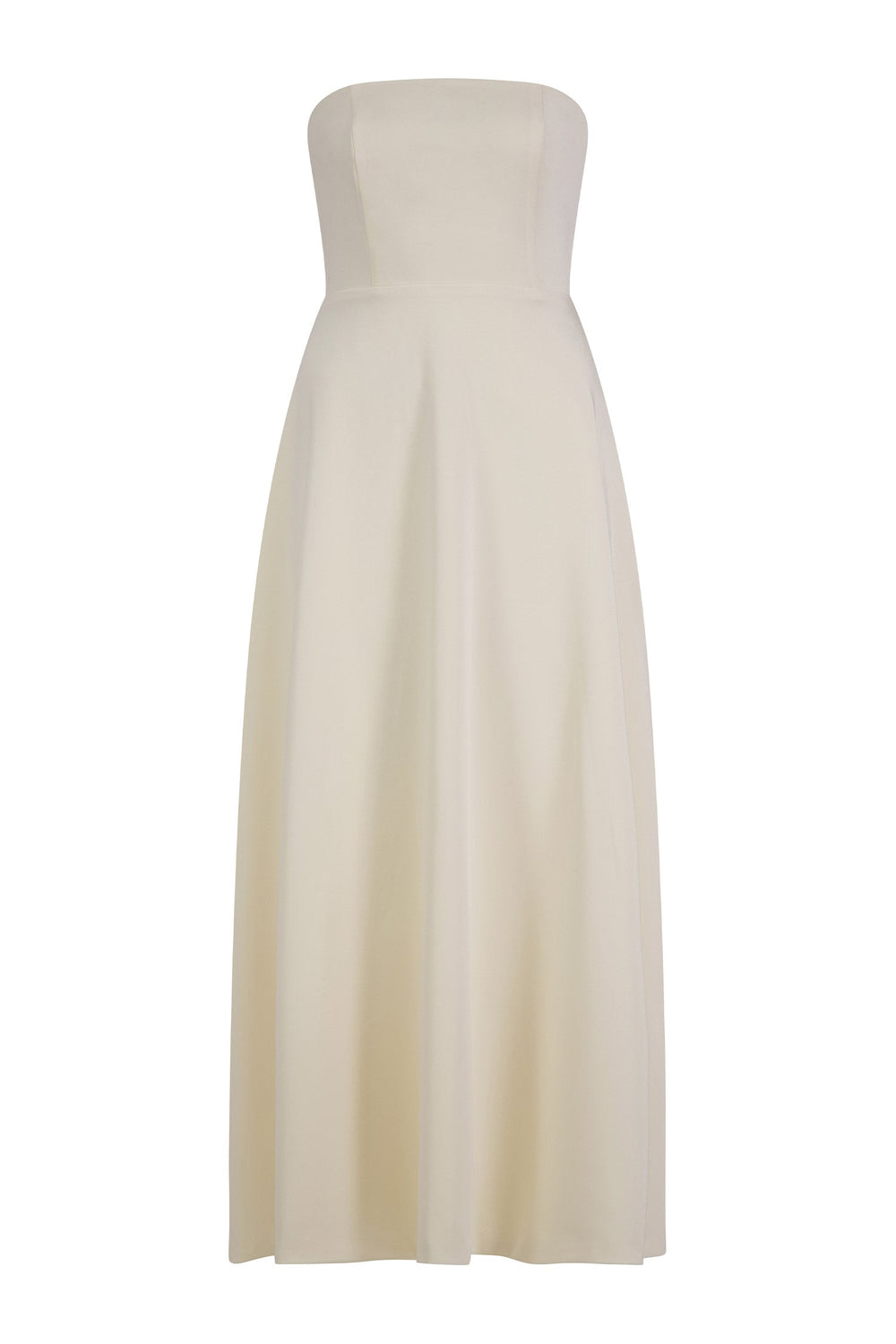 Angelie Strapless Satin White Maxi Alamour The Label Angelie Strapless Satin White Maxi Alamour The Label