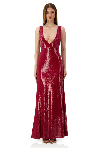Cordelia - Burgundy Alamour Made-To-Order Cordelia Burgundy Gown | Afterpay | Klarna | Zip Pay