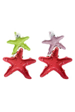 Reverse side of starfish-shaped earrings showcasing a polished finish with a secure backing, revealing the intricate craftsmanship and attention to detail in the design.