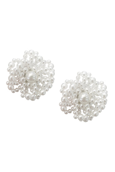 Audrina Pearl Flower Statement Earrings Alamour The Label Audrina Pearl Flower Earrings | Afterpay | Klarna | Zip Pay