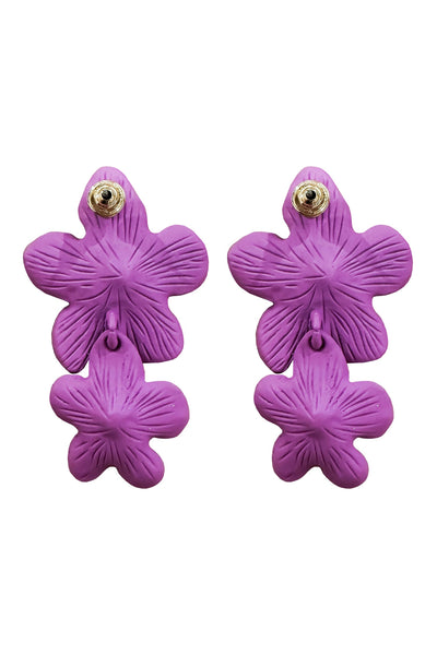 Shyla Purple Multi Flower Earrings Alamour The Label Shyla Purple Flower Earrings | Afterpay | Klarna | Zip Pay