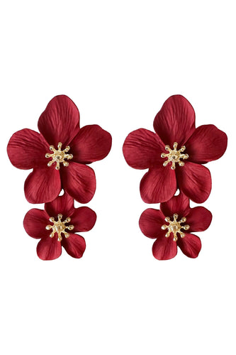 Shyla Red Multi Flower Earrings Alamour The Label Shyla Red Flower Earrings | Afterpay | Klarna | Zip Pay