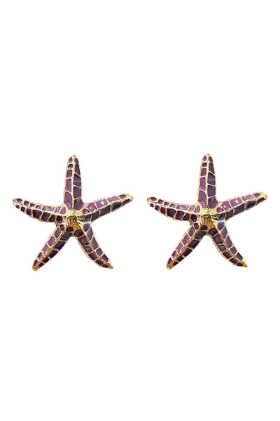 Julianne Purple Starfish Earrings Alamour The Label Julianne Purple Starfish Earrings | Afterpay | Klarna | Zip Pay