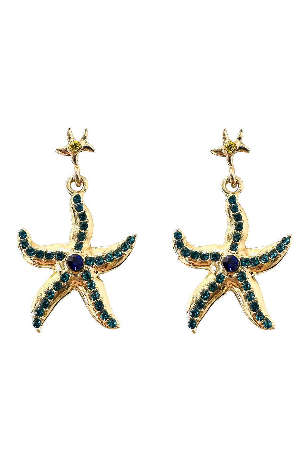 Raffaela Blue Starfish Earrings