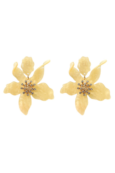 Briella Soft Yellow Flower Earrings Alamour The Label Briella Soft Yellow Flower Earrings | Afterpay | Klarna | Zip Pay