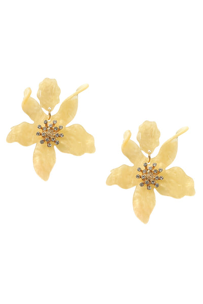 Briella Soft Yellow Flower Earrings Alamour The Label Briella Soft Yellow Flower Earrings | Afterpay | Klarna | Zip Pay