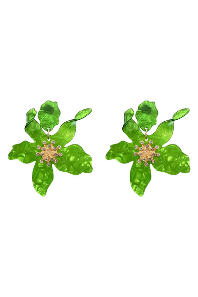 Briella Green Flower Earrings Alamour The Label Briella Green Flower Earrings | Afterpay | Klarna | Zip Pay