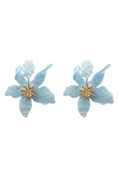 Briella Blue Flower Earrings Alamour The Label Briella Blue Flower Earrings | Afterpay | Klarna | Zip Pay