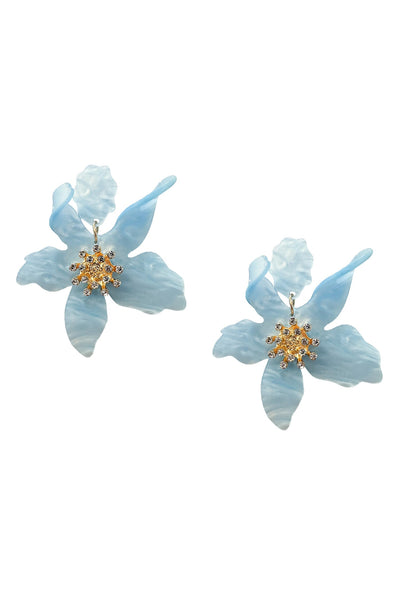 Briella Blue Flower Earrings Alamour The Label Briella Blue Flower Earrings | Afterpay | Klarna | Zip Pay