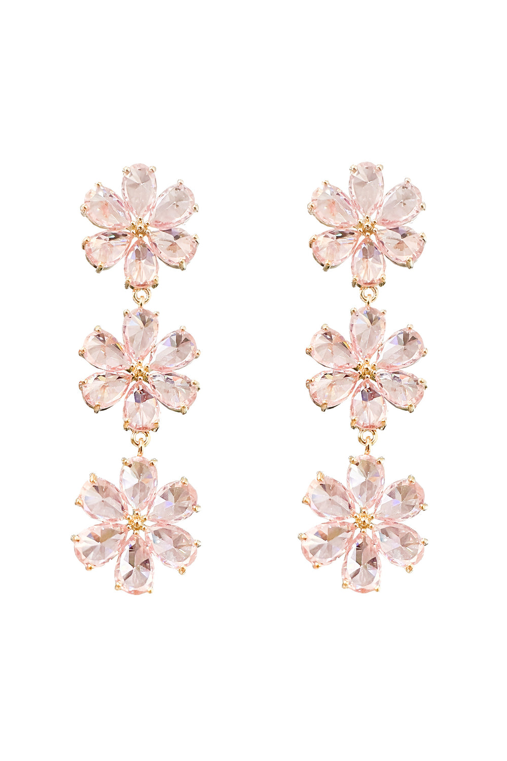Ashleigh Pink Flower Earrings
