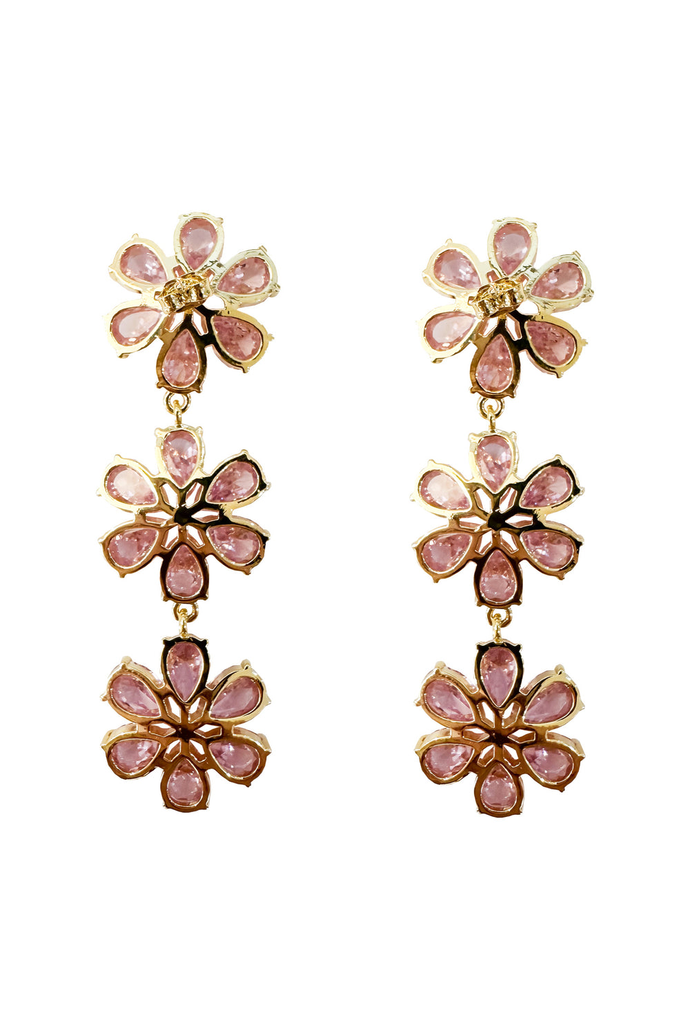 Ashleigh Pink Flower Earrings