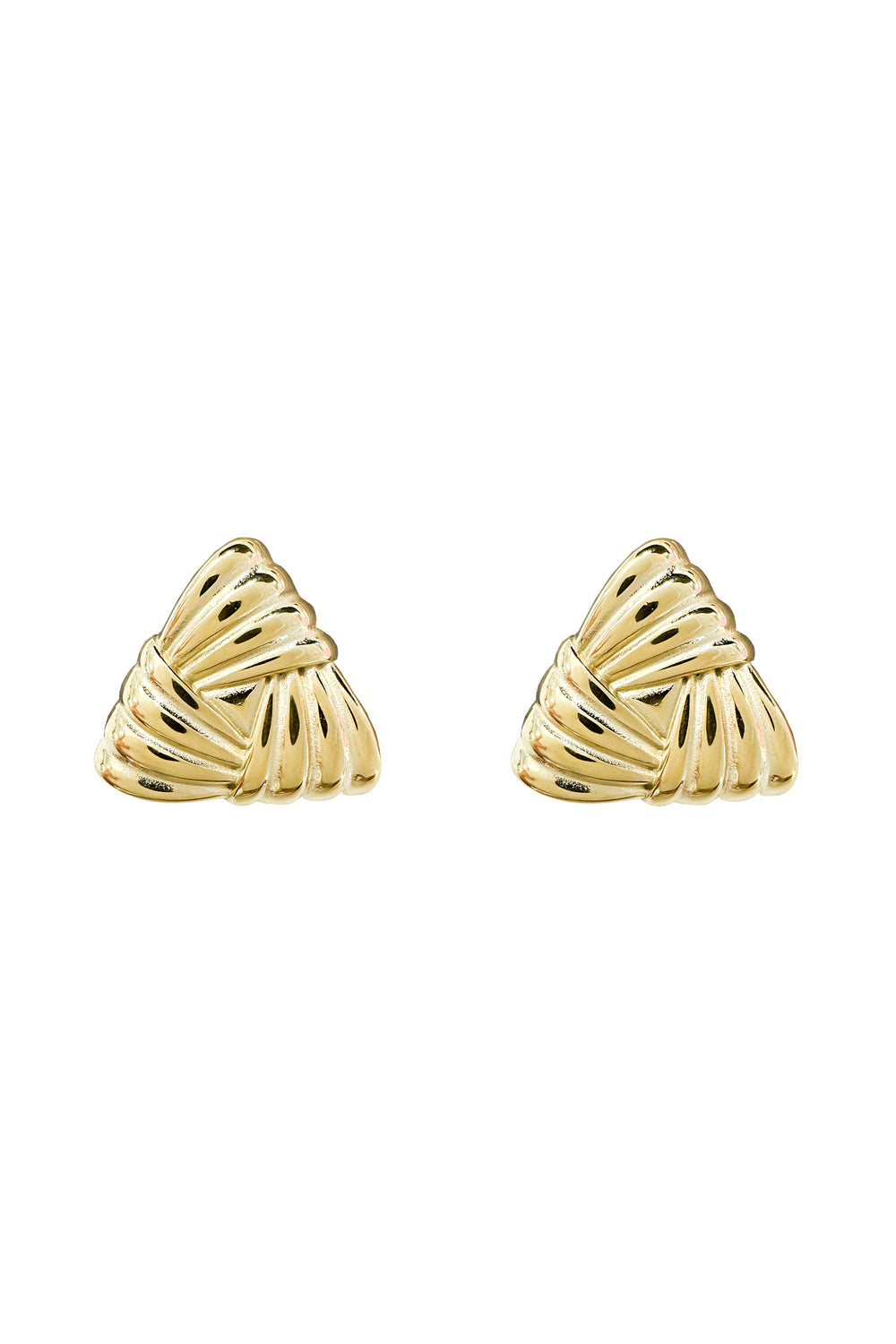 Elyse Gold Triangle Earrings