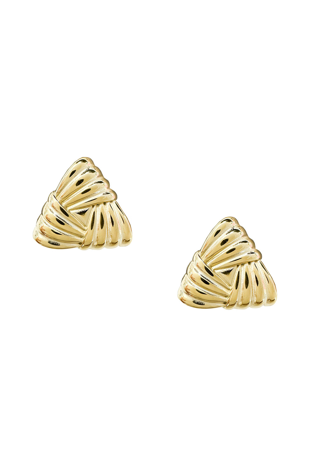 Elyse Gold Triangle Earrings