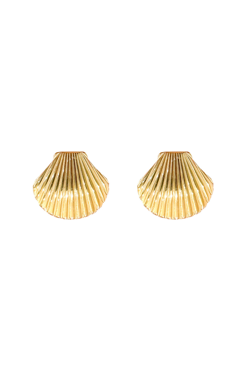 Maurita Gold Shell Earrings