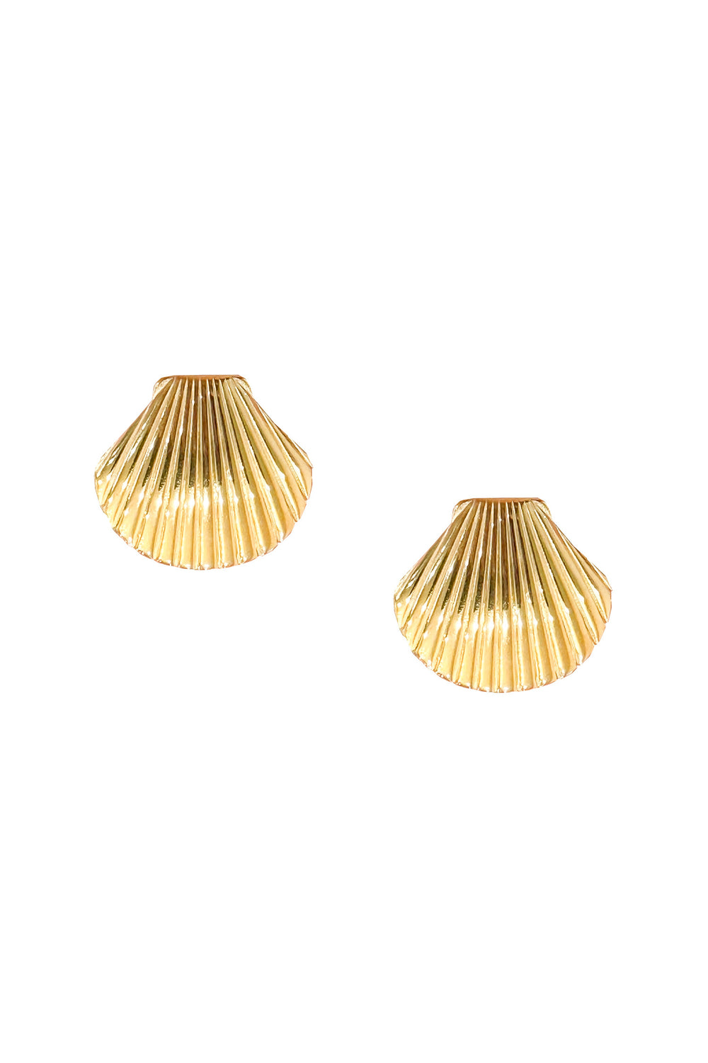 Maurita Gold Shell Earrings