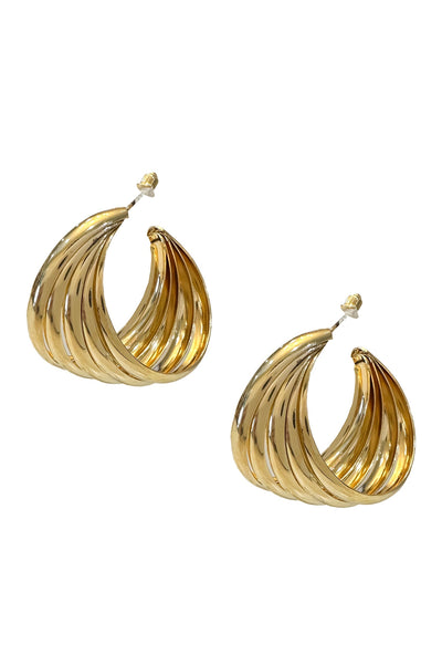 Lucie Gold Hoop Earrings Alamour The Label Lucie Gold Hoop Earrings | Afterpay | Klarna | Zip Pay