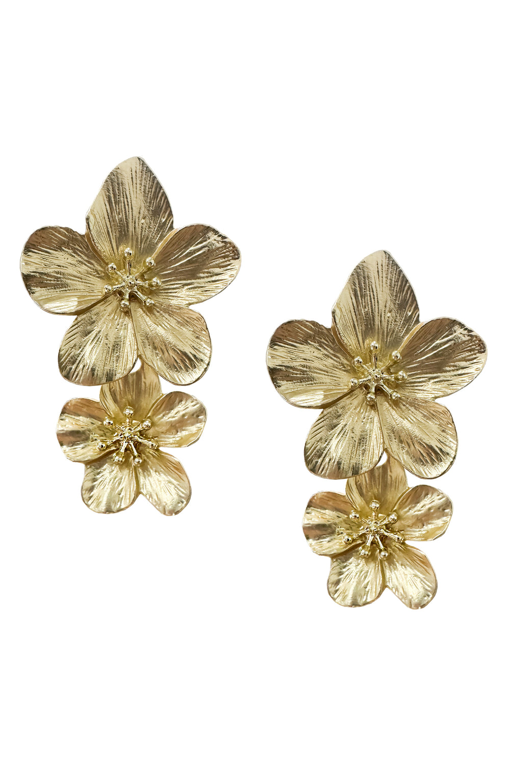 Shyla Gold Multi Flower Earrings