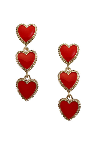Shirley Red Heart Earrings Alamour The Label Shirley Red Heart Earrings | Afterpay | Klarna | Zip Pay