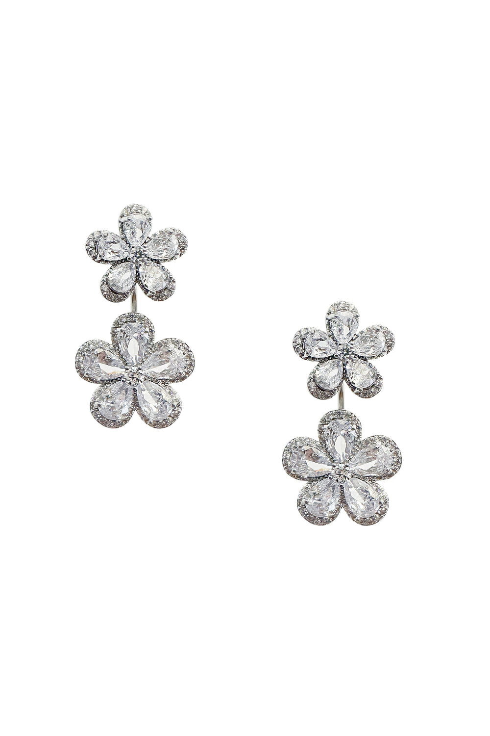 Blina Silver Flower Earrings