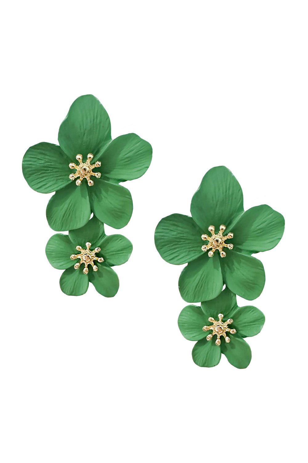 Shyla Green Multi Flower Earrings