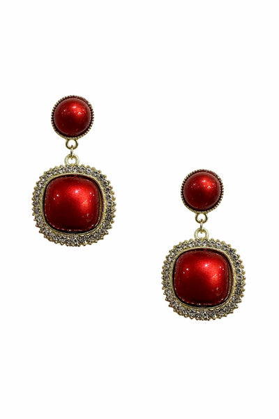 Mariella Red Diamante Earrings Alamour The Label Mariella Red Diamante Earrings | Afterpay | Klarna | Zip Pay