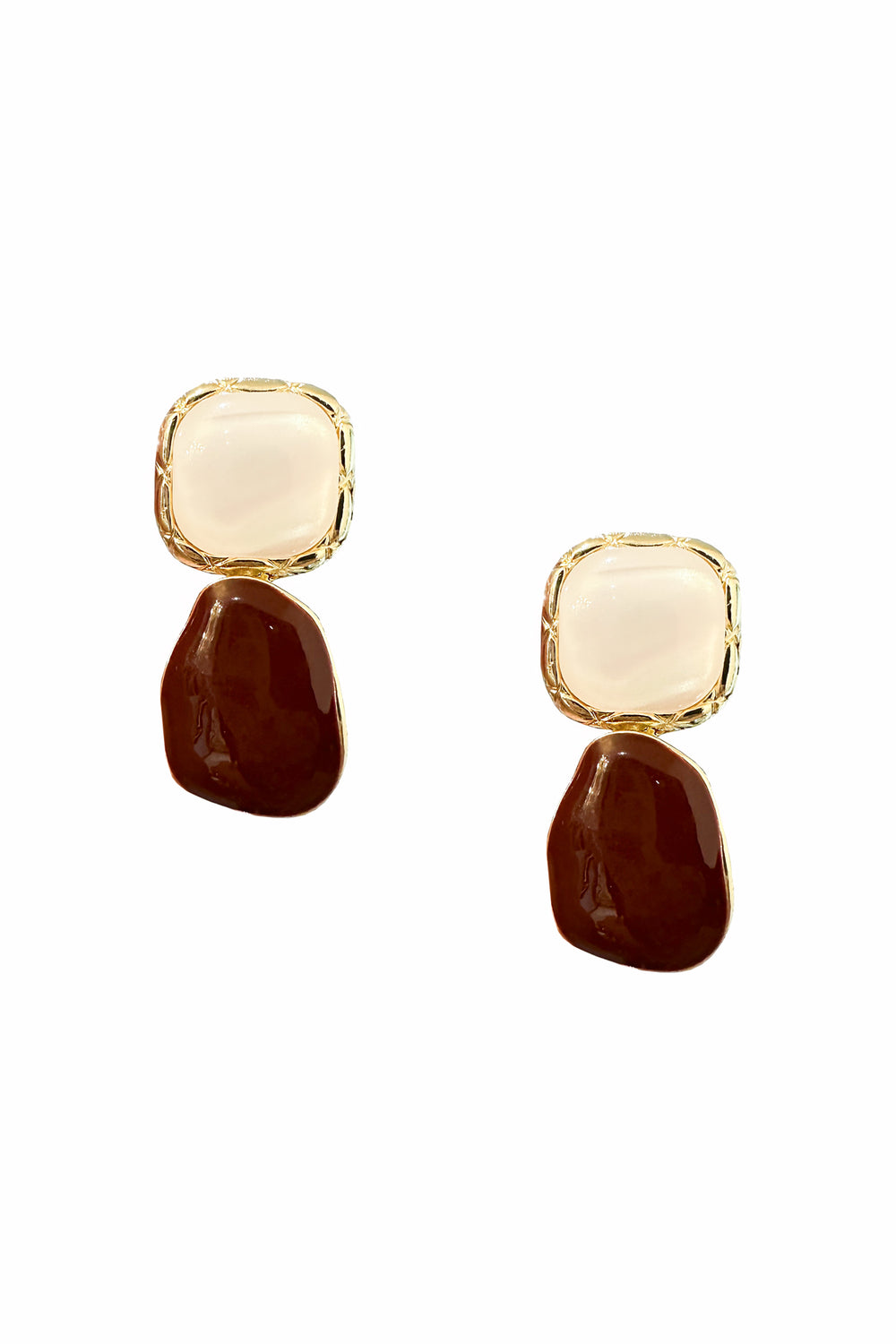 Emely Burgundy Earrings