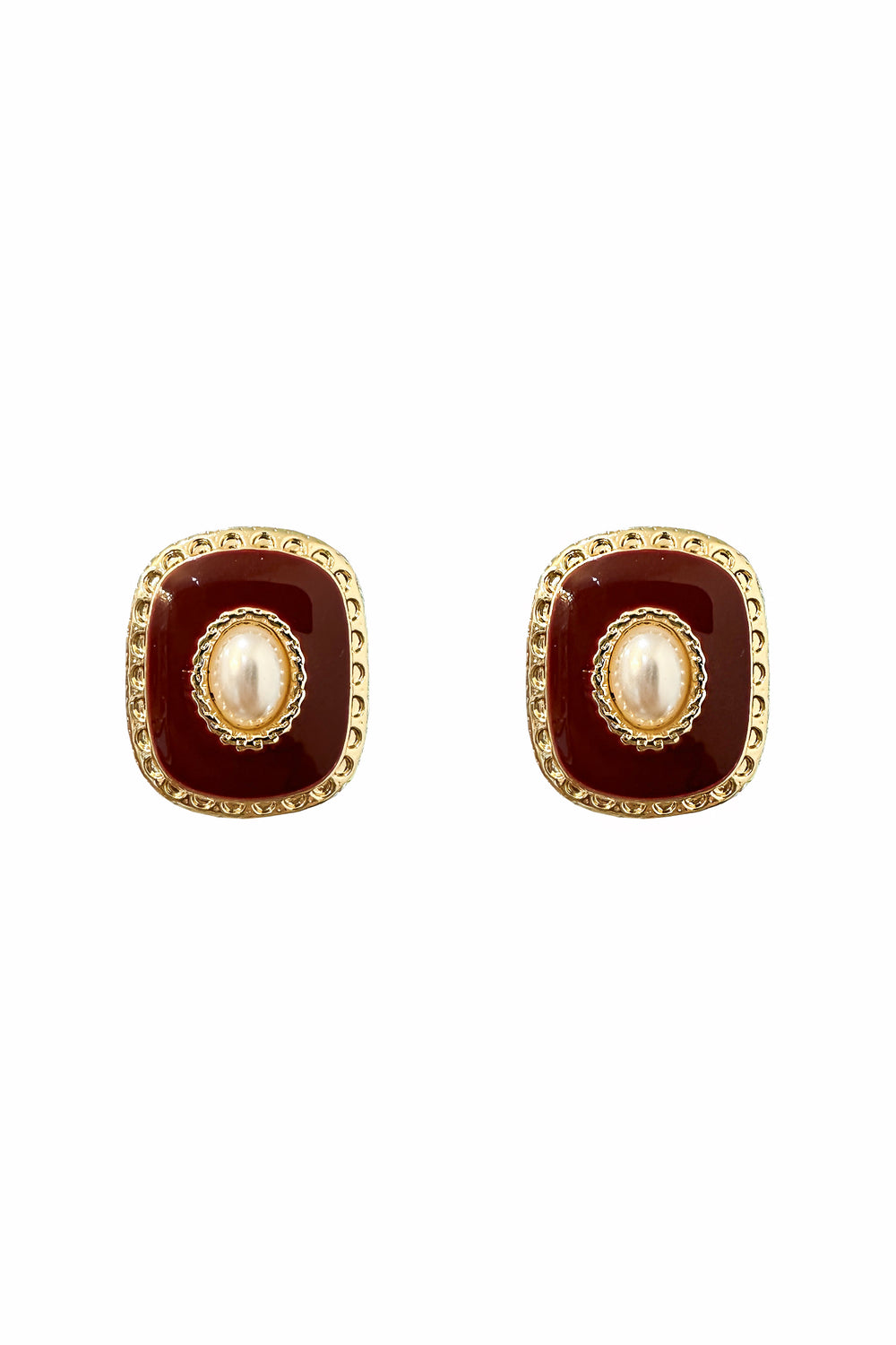 Desirae Burgundy Earrings
