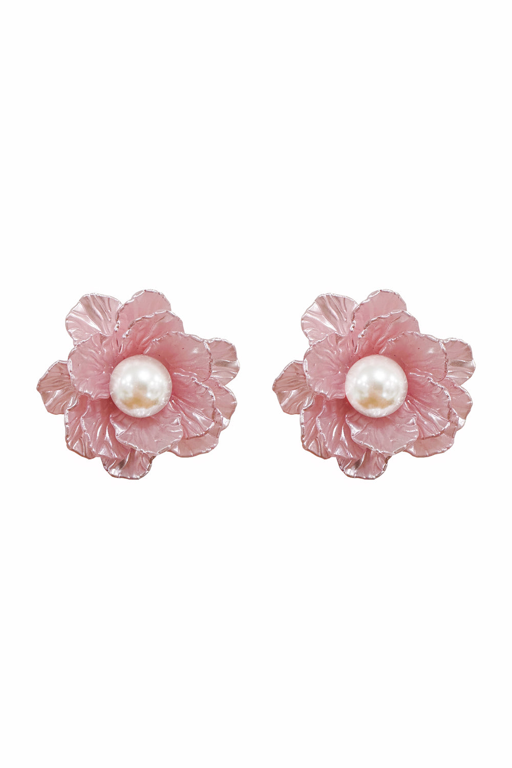 Nevali Pink Flower Earrings