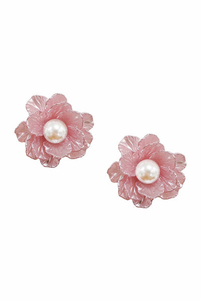Nevali Pink Flower Earrings Alamour The Label Nevali Pink Flower Earrings | Afterpay | Klarna | Zip Pay