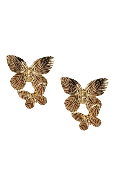 Tciana Gold Butterfly Drop Earrings Alamour The Label Tciana Gold Butterfly Drop Earrings | Afterpay | Klarna | Zip Pay