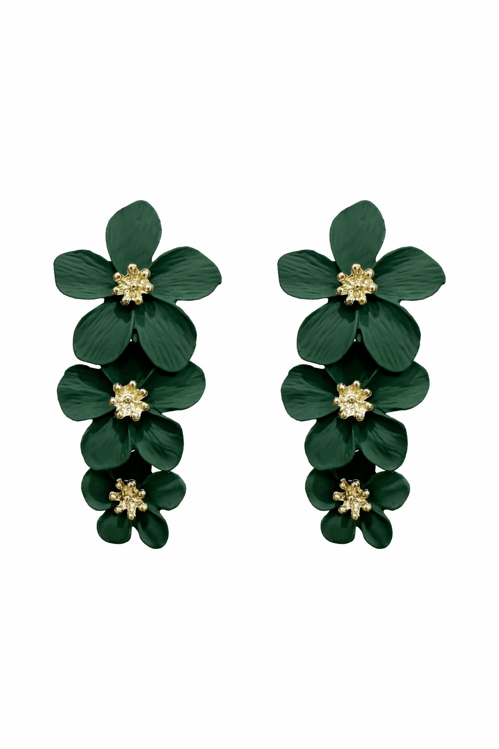 Carola Green Flower Earrings