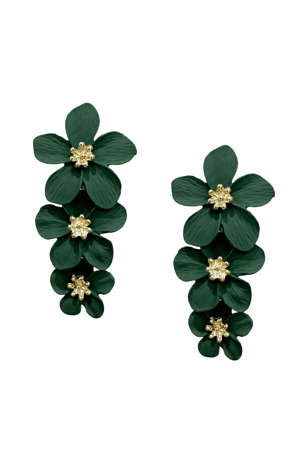 Carola Green Flower Earrings