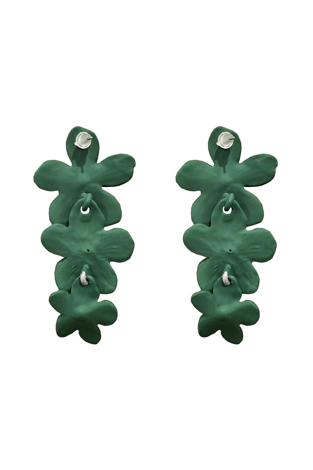 Carola Green Flower Earrings – Alamour The Label